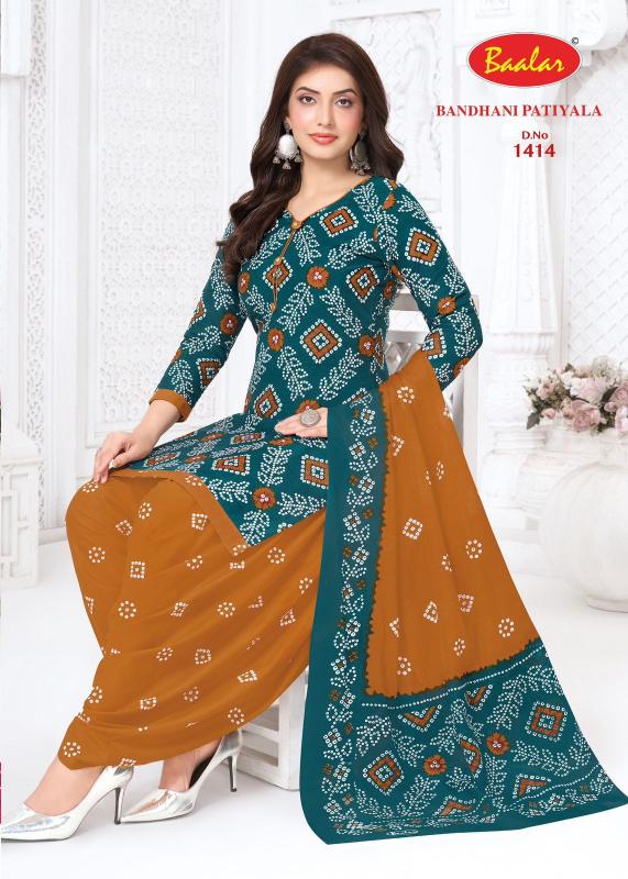Baalar bandhani patiyala vol-14 dress material wholesaler in vashi navi mumbai